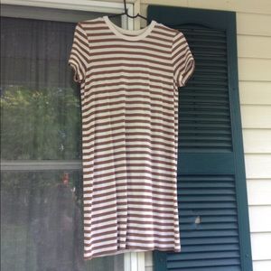 Striped tee shirt dress